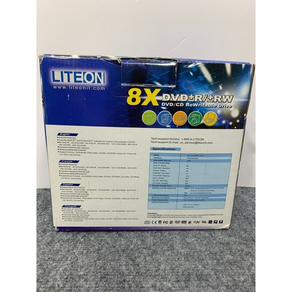 Liteon 8x dvd+r/+rw dvd/cd rewritable drive - Picture 2 of 3